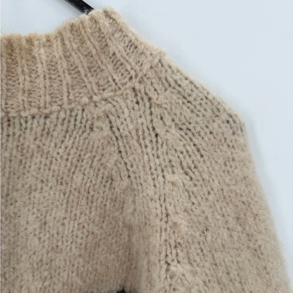 Paloma Wool Piero Face Intarsia Wool Alpaca Blend Knitted Boxy Sweater In Ecru - Picture 5 of 16